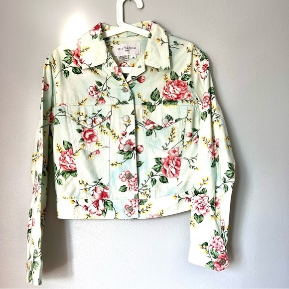 Y2K Vintage Vittadini Floral Button Down Jacket with Floral Short Sleeves Shirt - Picture 3 of 11